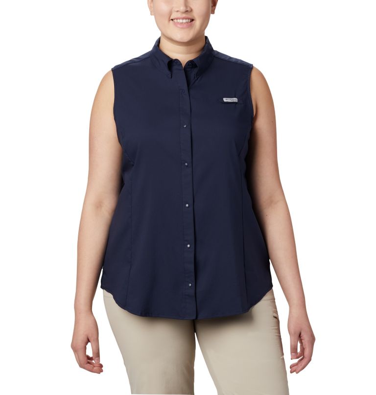 Columbia Women' PF Tamiami Sleeveles Shir Plu Size
