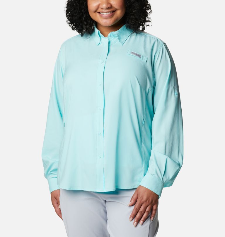 Columbia Women' PF Tamiami I Lon Sleev Shir  Plu Size