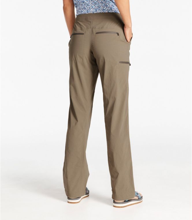 Women's Water-Repellent Comfort Trail Pants, Mid-Rise Straight-Leg