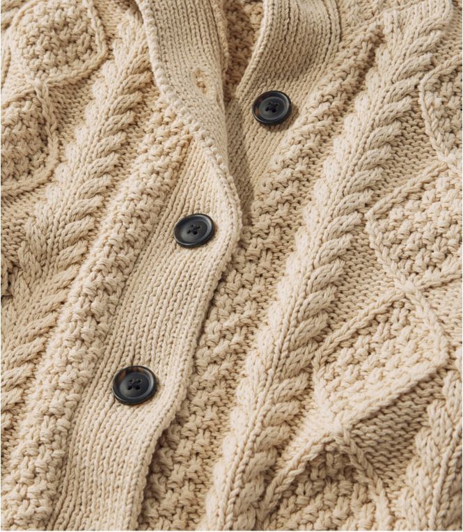 Women's Signature Cotton Fisherman Sweater, Short Cardigan