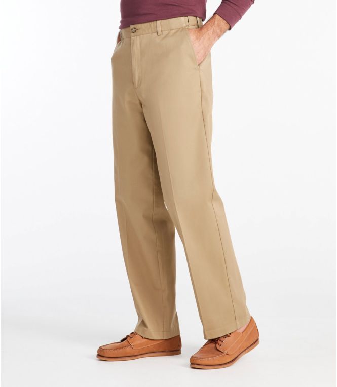 Men's Wrinkle-Free Double L? Chinos, Natural Fit, Hidden Comfort, Plain Front