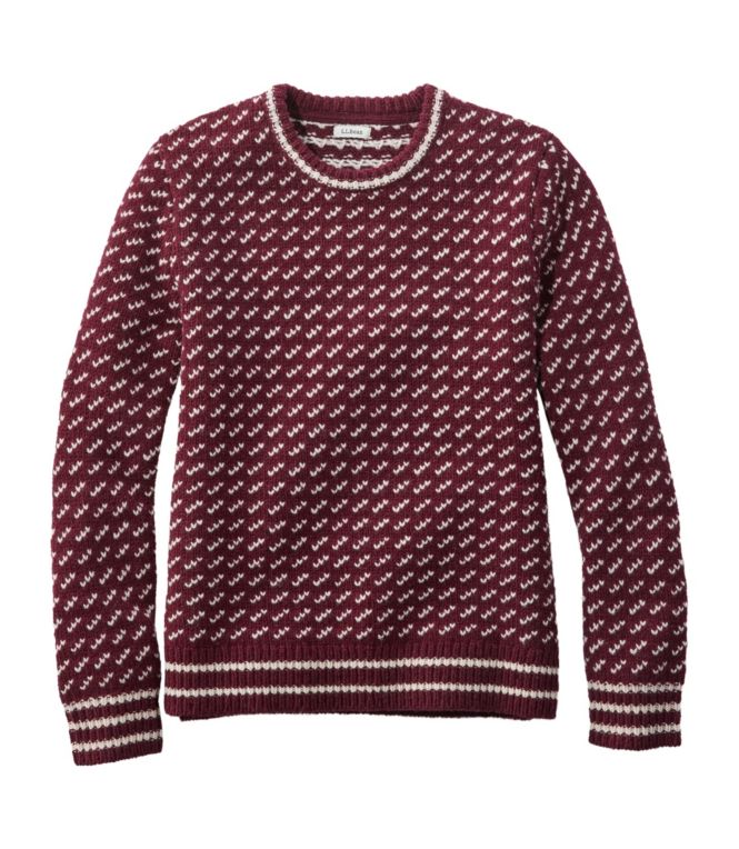 Women's Bean's Classic Ragg Wool Sweater, Crewneck Bird's-Eye