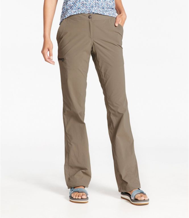 Women's Water-Repellent Comfort Trail Pants, Mid-Rise Straight-Leg