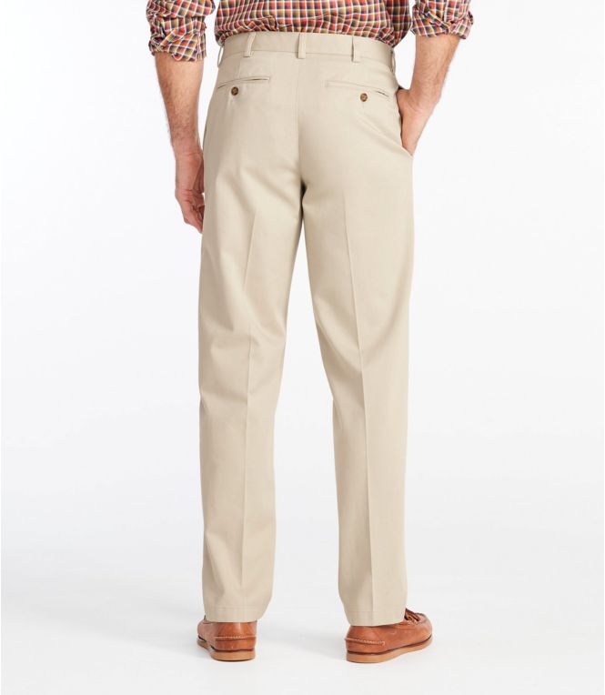 Men's Wrinkle-Free Double L? Chinos, Classic Fit, Plain Front