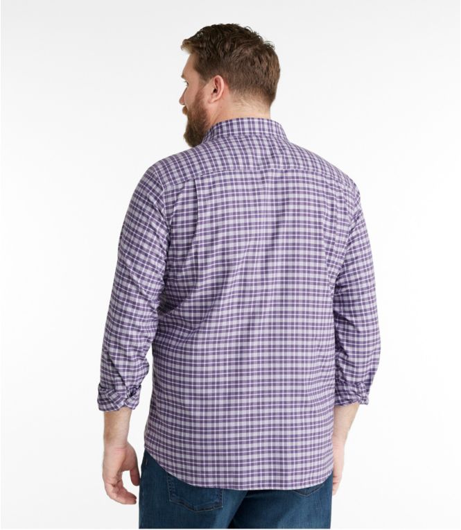 Men's Wrinkle-Free Ultrasoft Brushed Cotton Shirt, Long-Sleeve, Slightly Fitted Untucked Fit