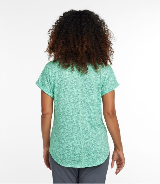 Women's Streamside Tee, Short-Sleeve Splitneck Print