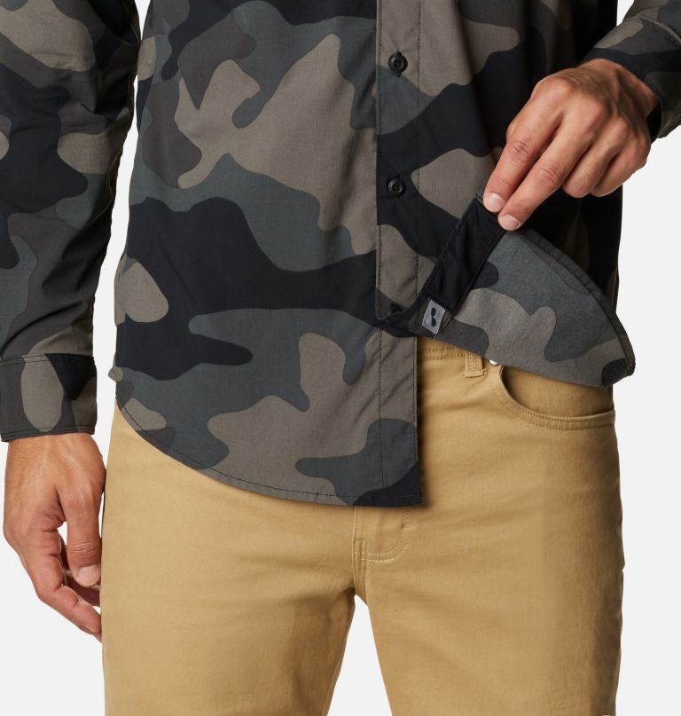 Columbia Men' Newto Ridge Printe Lon Sleev Shirt