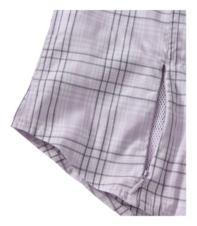 Women's Tropicwear Shirt, Plaid Short-Sleeve