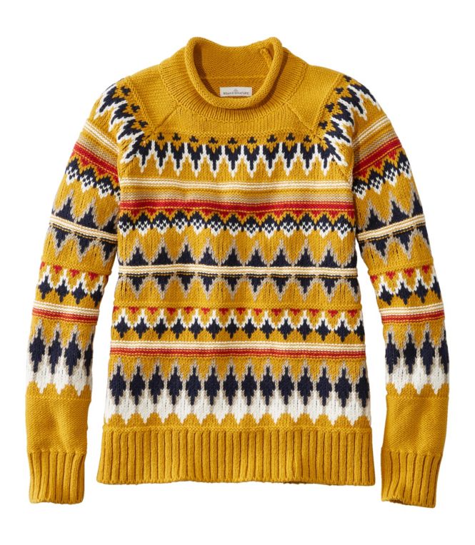 Women's Signature Original Cotton Sweater, Rollneck Novelty
