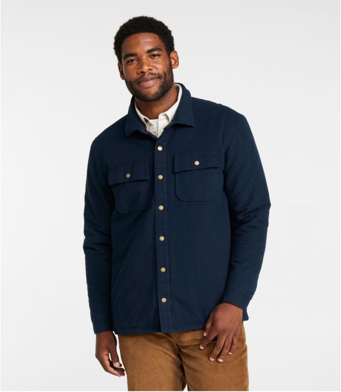 Men's PrimaLoft Lined Chamois Shirt Jac, Traditional Untucked Fit