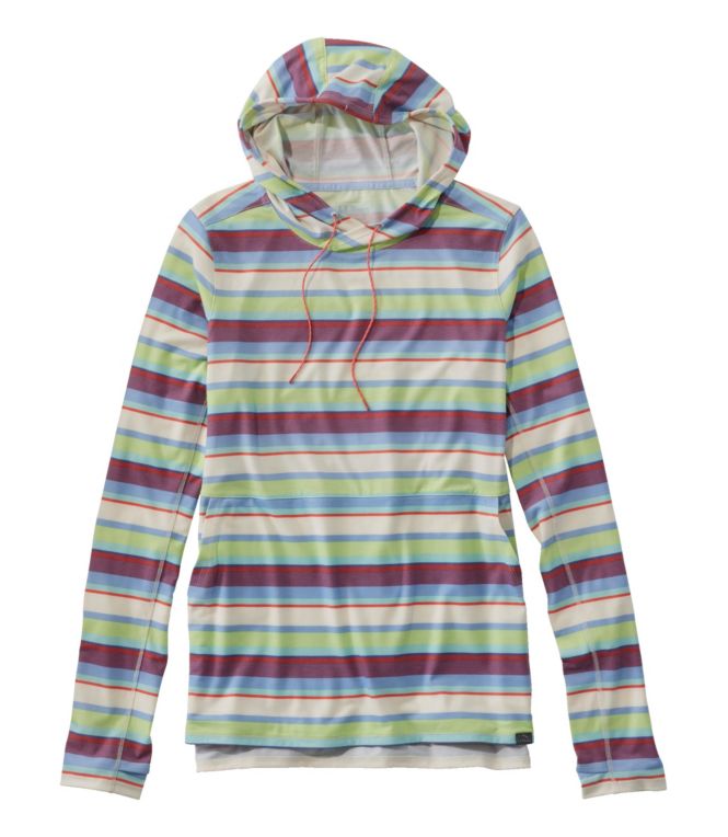 Women's Everyday SunSmart? Hooded Pullover, Long-Sleeve Stripe