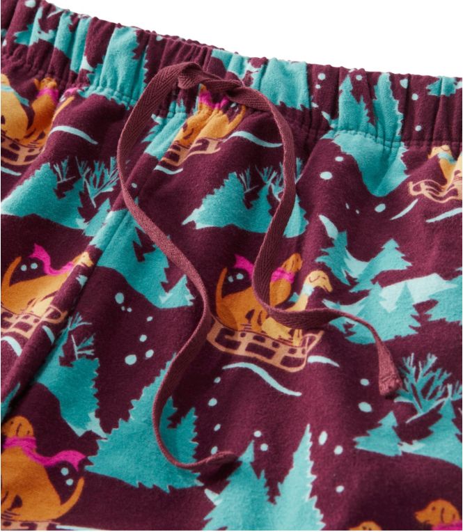 L.L.Bean Flannel Sleep Pants, Print Fleece-Lined