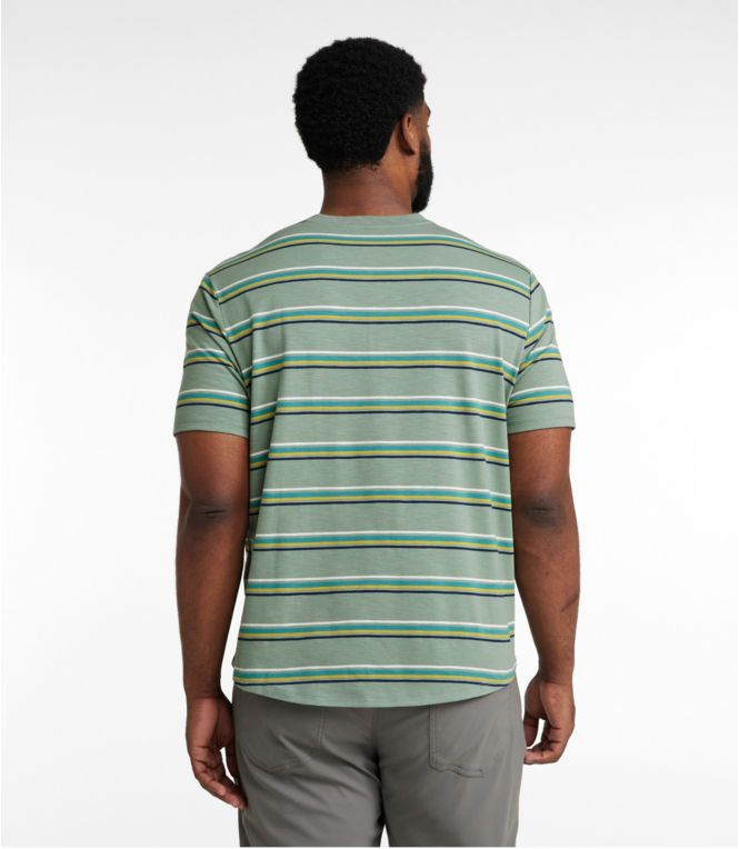 Men's Explorer Slub Tee, Short-Sleeve Henley Stripe