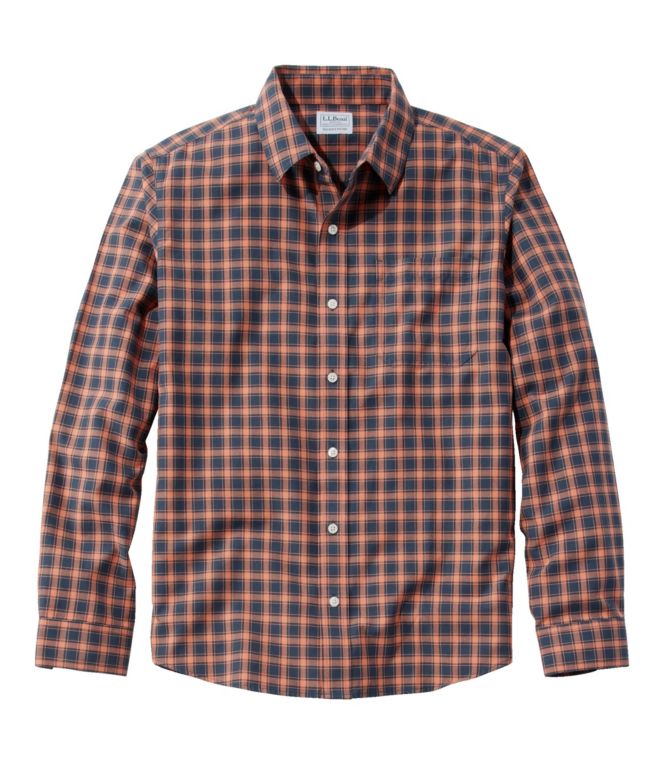 Men's Wrinkle-Free Ultrasoft Brushed Cotton Shirt, Long-Sleeve, Slightly Fitted Untucked Fit