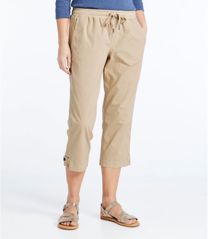 Women's Stretch Ripstop Pull-On Capri Pants, Slim-Leg