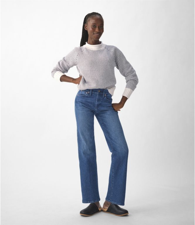 Women's Signature Original Cotton Sweater, Rollneck Novelty