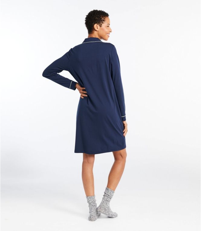 Women's Super-Soft Shrink-Free Nightgown, Button-Front