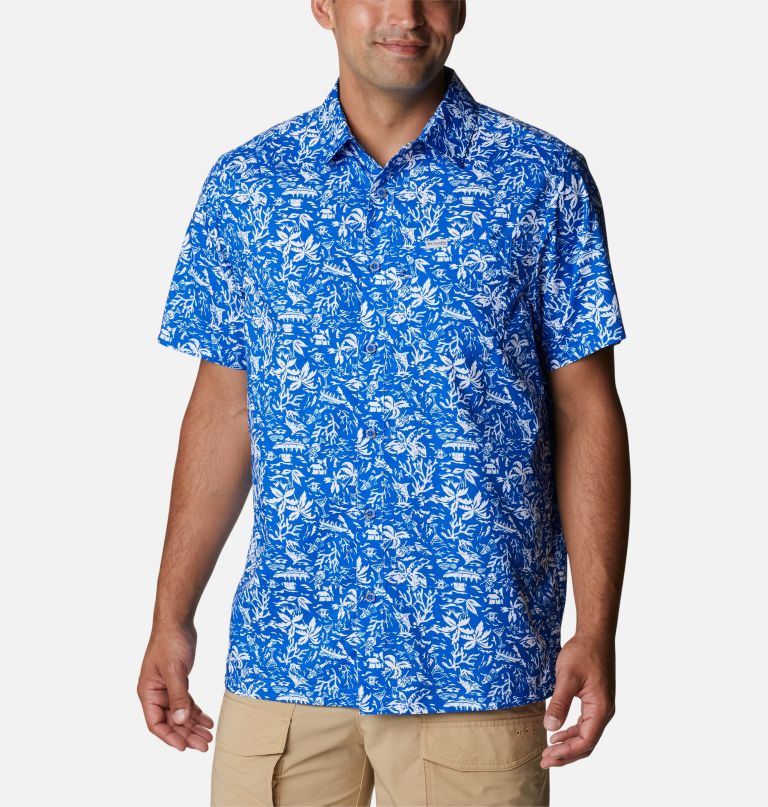 Columbia Men' PF Supe Slac Tide Cam Shir  Tall