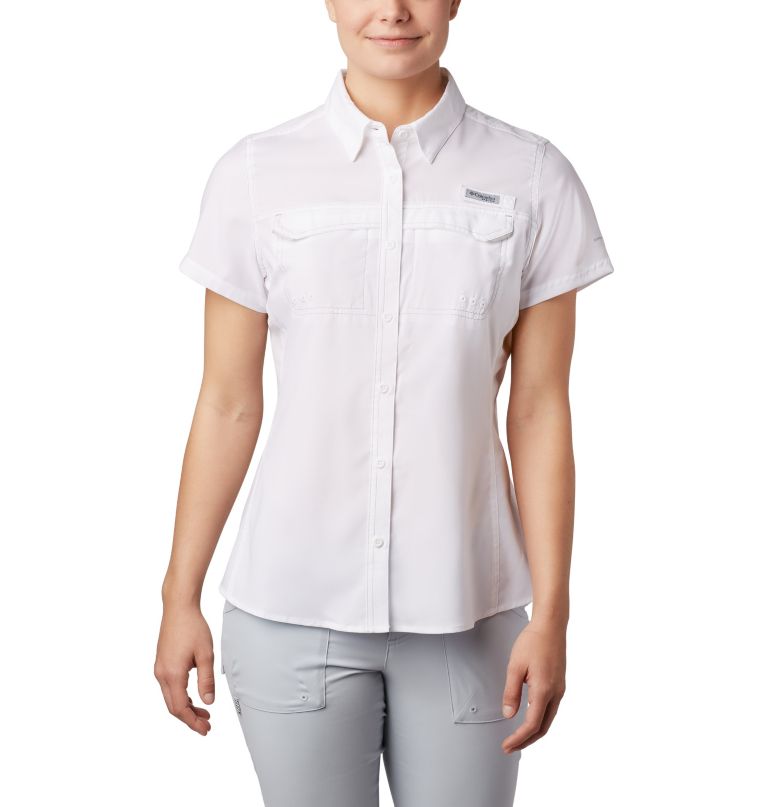 Columbia Women' PF L Drag Shor Sleev Shirt