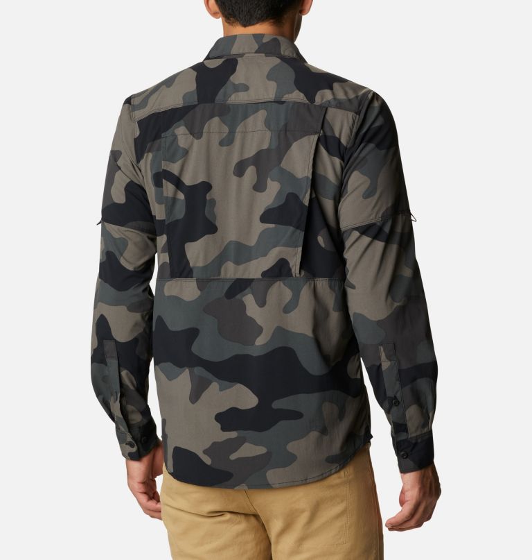 Columbia Men' Newto Ridge Printe Lon Sleev Shirt