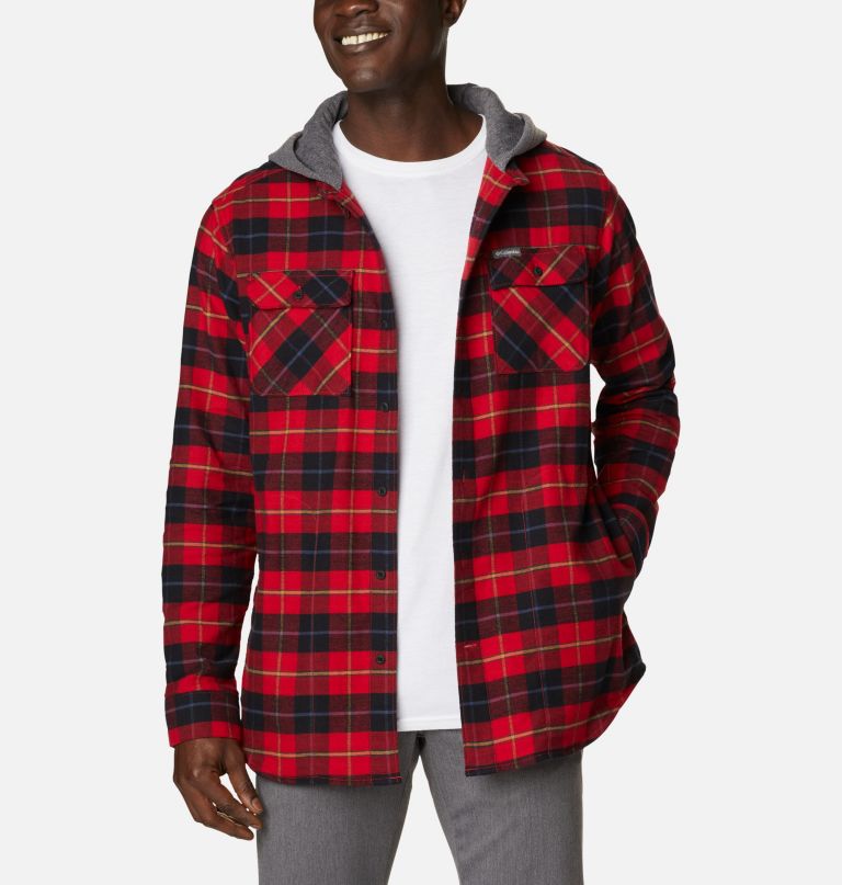 Columbia Men' Flar Gun Stretc Flanne Hoodie
