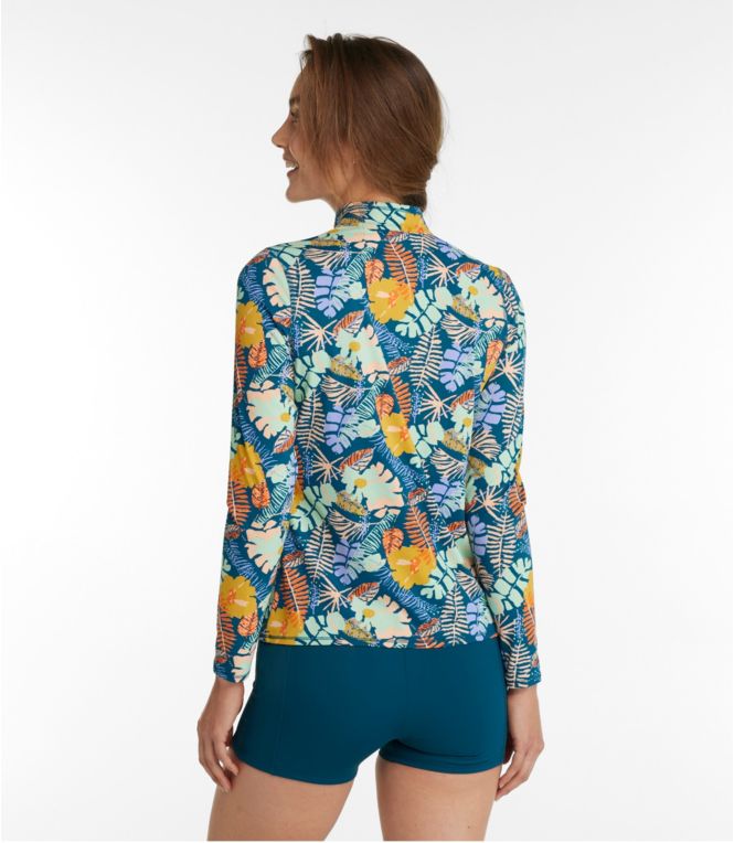 Women's SunSmart? UPF 50+ Sun Shirt, Quarter-Zip Print