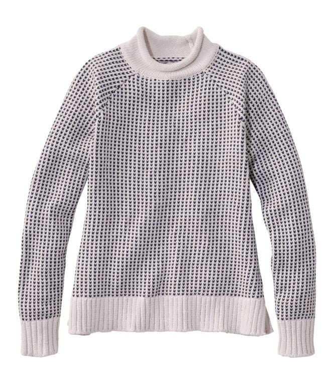 Women's Signature Original Cotton Sweater, Rollneck Novelty