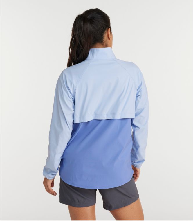 Women's Everyday SunSmart? Woven Shirt, Quarter-Zip Pullover Colorblock