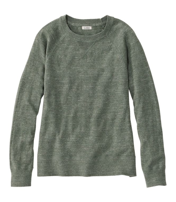 Women's Organic Cotton Slub Sweater, Crewneck Sweatshirt