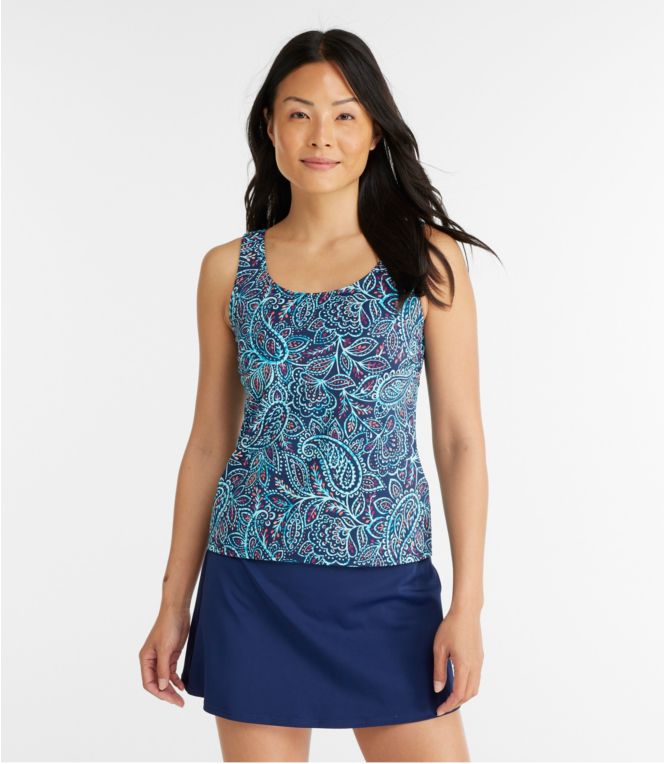 Women's BeanSport Swimwear, Scoopneck Tankini Top, Print