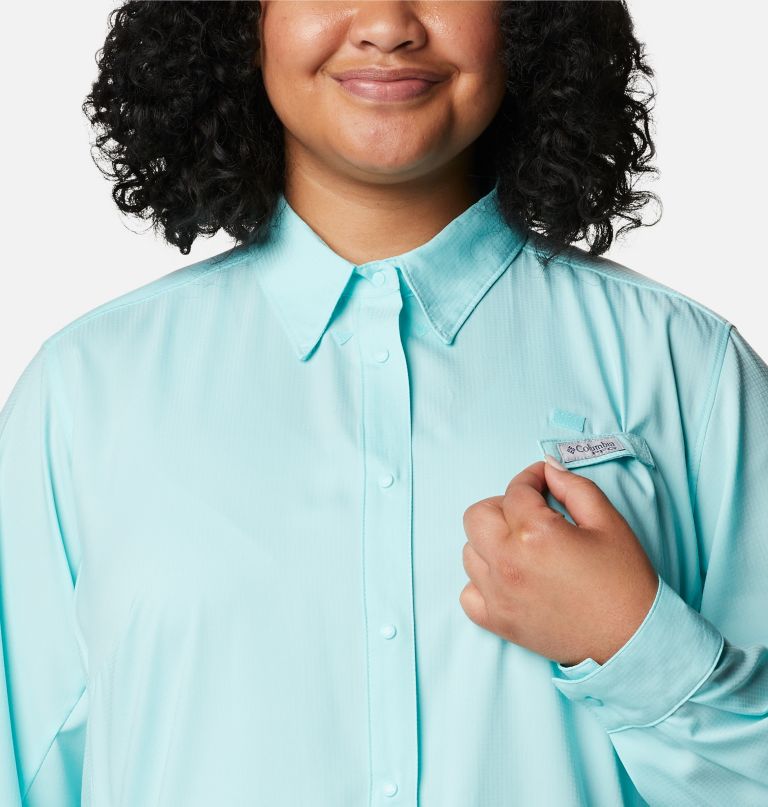 Columbia Women' PF Tamiami I Lon Sleev Shir  Plu Size