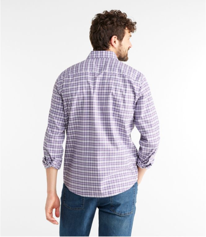 Men's Wrinkle-Free Ultrasoft Brushed Cotton Shirt, Long-Sleeve, Slightly Fitted Untucked Fit