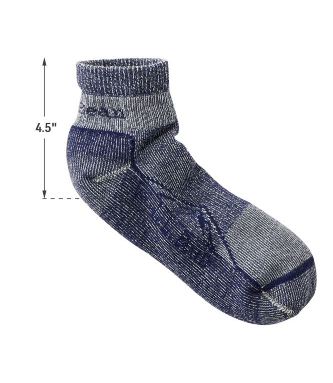 Adults' Cresta Wool Lightweight Hiking Socks, Quarter-Crew