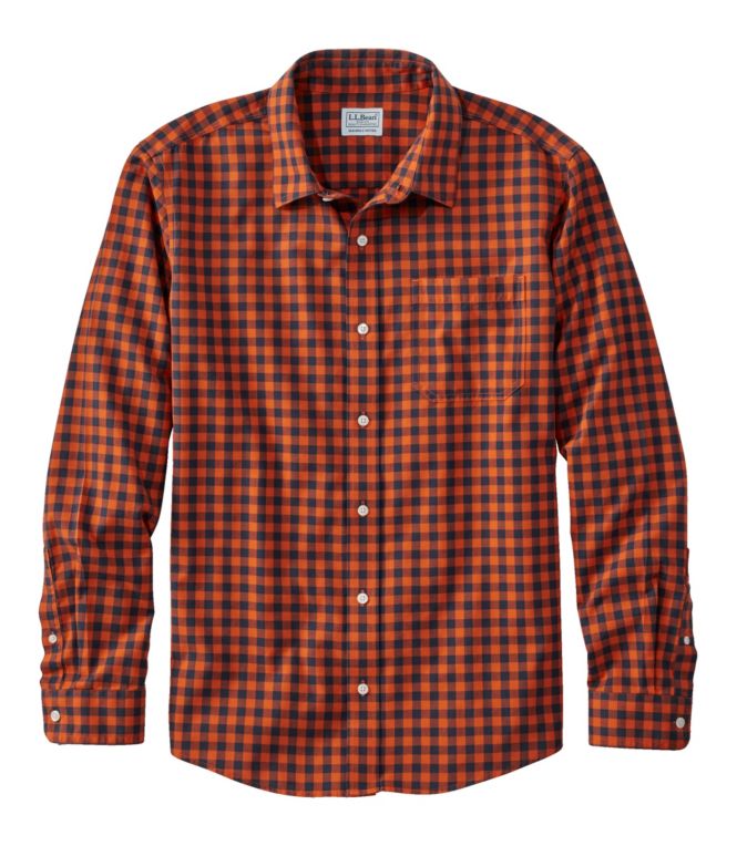 Men's Wrinkle-Free Ultrasoft Brushed Cotton Shirt, Long-Sleeve, Slightly Fitted Untucked Fit