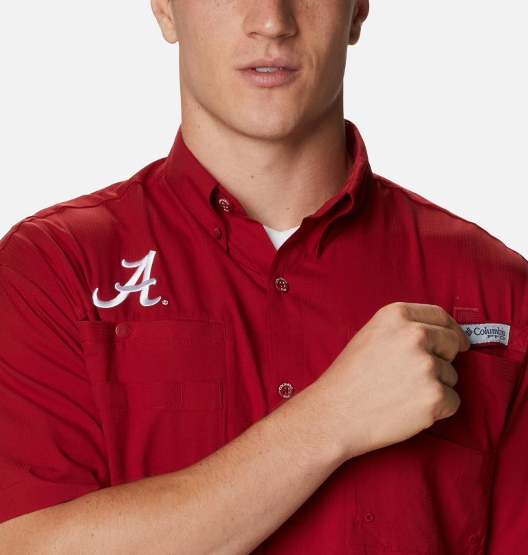 Columbia Men' Collegiat PF Tamiami Shor Sleev Shir  Alabama