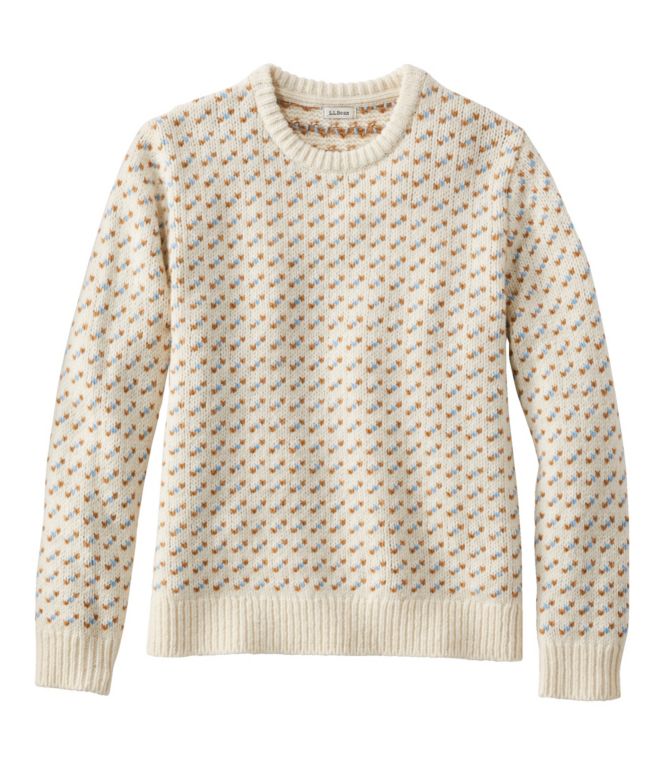 Women's Bean's Classic Ragg Wool Sweater, Crewneck Bird's-Eye