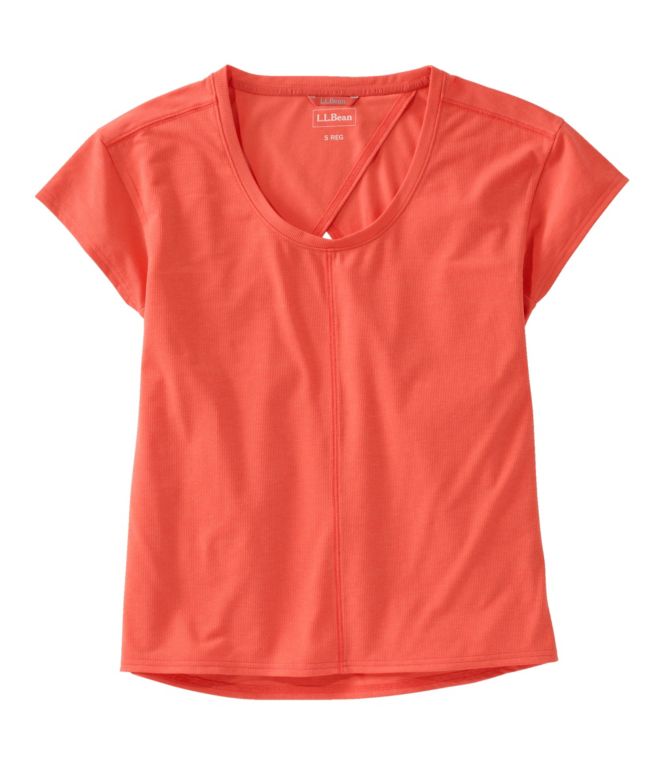Women's Ribbed Performance Tee, Short-Sleeve