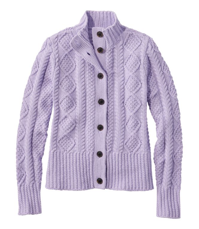 Women's Signature Cotton Fisherman Sweater, Short Cardigan