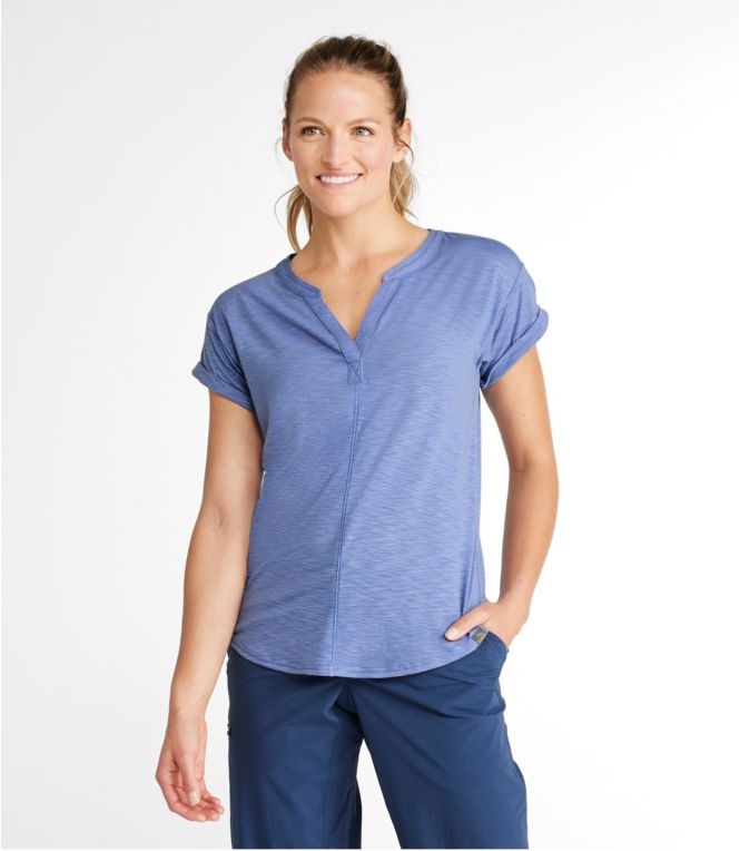 Women's Streamside Tee, Short-Sleeve Splitneck