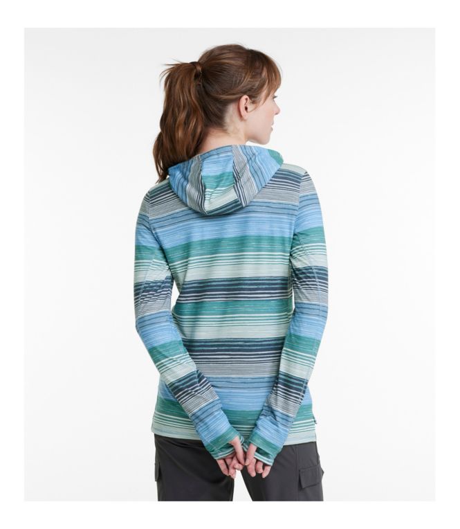 Women's Everyday SunSmart? Hooded Pullover, Long-Sleeve Stripe