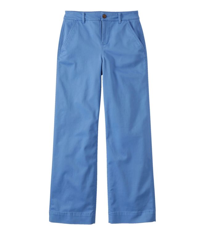 Women's Comfort Stretch Pants, Mid-Rise Wide-Leg Chino