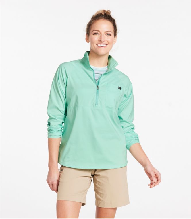 Women's Everyday SunSmart? Woven Shirt, Quarter-Zip Pullover