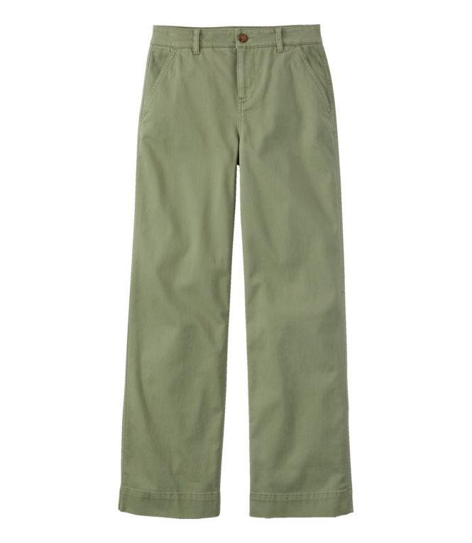 Women's Comfort Stretch Pants, Mid-Rise Wide-Leg Chino