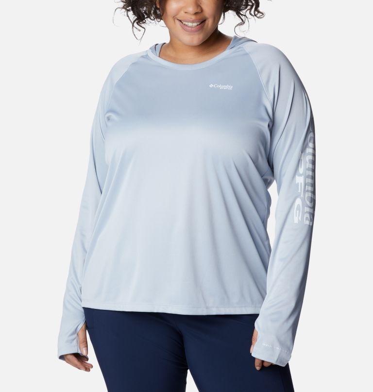 Columbia Women' PF Tida Tee Heathe Hoodi  Plu Size