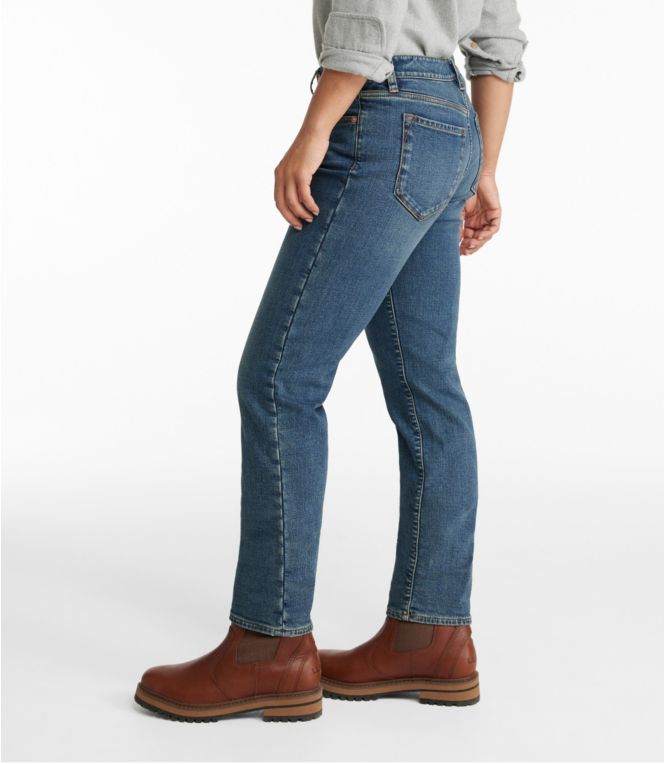 Women's Signature Lined Boyfriend Jeans, Low-Rise Straight-Leg Flannel-Lined