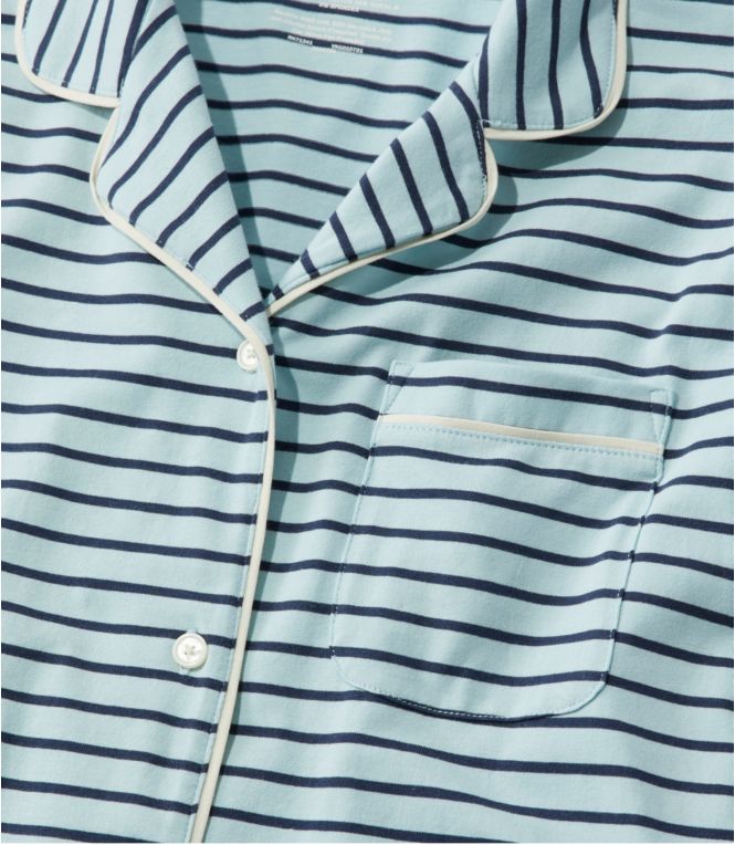 Women's Super-Soft Shrink-Free Button-Front Nightgown, Stripe