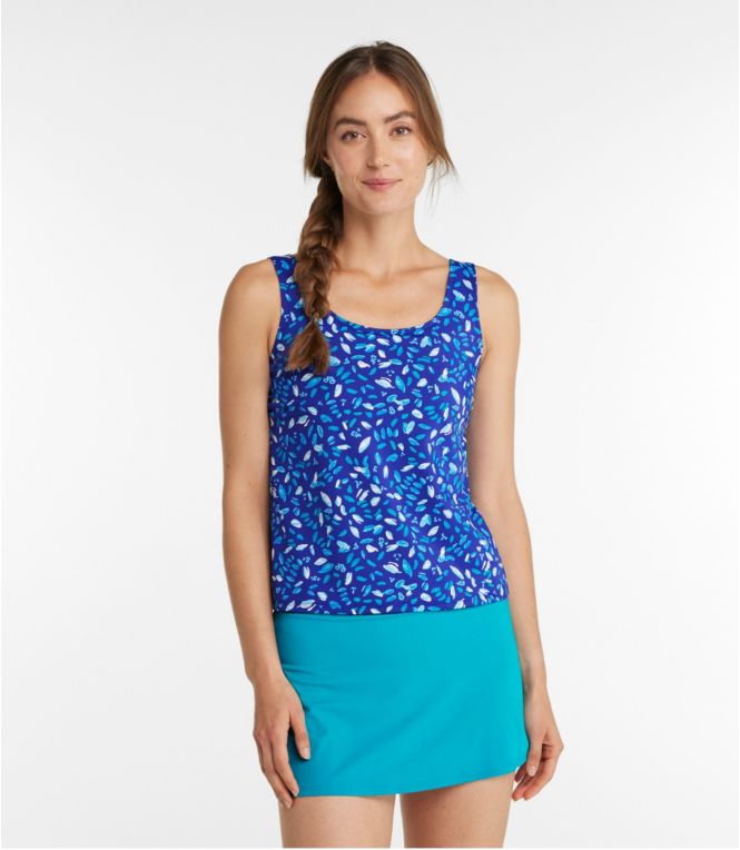 Women's BeanSport Swimwear, Scoopneck Tankini Top, Print