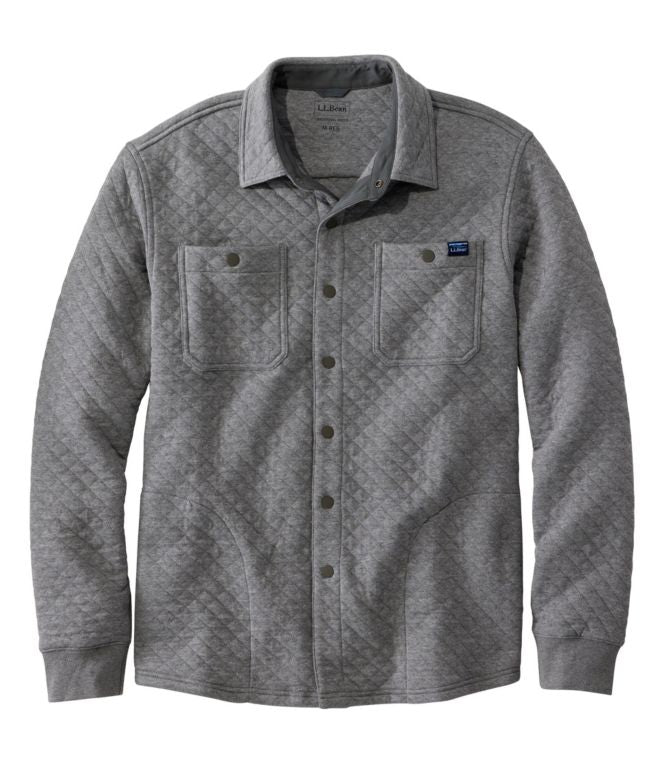 Men's Quilted Sweatshirts, Snap Overshirt