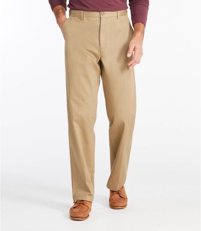 Men's Wrinkle-Free Double L? Chinos, Natural Fit, Hidden Comfort, Plain Front