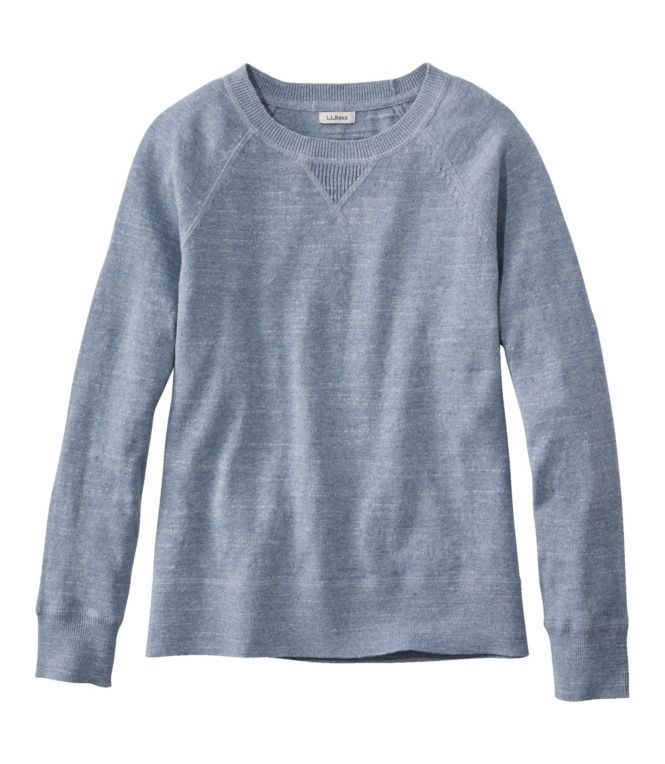 Women's Organic Cotton Slub Sweater, Crewneck Sweatshirt